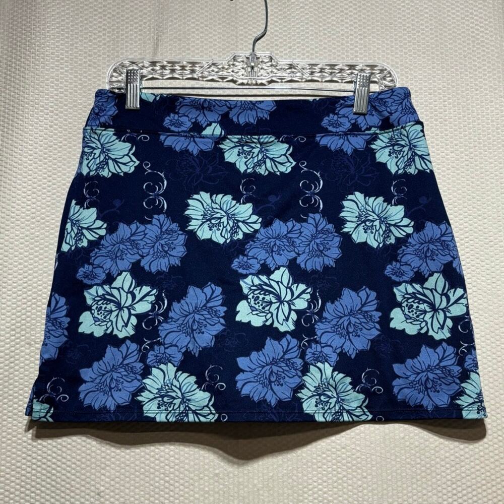 Tranquility Floral Skort Medium Blue Golf Tennis Built In Shorts - Picture 6 of 6